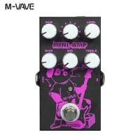 M-VAVE MINI-AMP Pre-amp Simulation Effect Pedal 9 Classic Amp Effects 3 Band EQ True Bypass Guitar Pedal