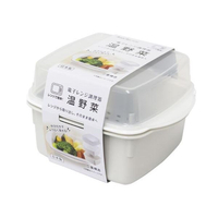 小禮堂 SANADA 蔬菜微波裝用盒 800ml (白款) 4973430-023481