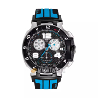 Tissot Jam Tangan Pria TISSOT T-Race T048.417.27.207.00 MotoGP Chronograph Black Dial Rubber Strap Limited Edition