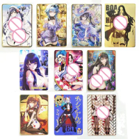 Goddess Story Kitagawa Marin Mona Hu Tao Beelzebul Anime Characters New Metal Cards Game Collection Rare Boys Birthday Gifts