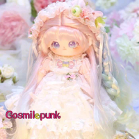 Original Monster Lolita 5 Color Gradient Soft Silk Wig Girl Plush 20cm 28cm 40cm Doll Body Toy Game Cosplay Anime Accessories W