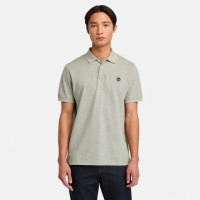 【Timberland 官方旗艦】男款灰色休閒短袖POLO衫(A6943052)