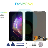 For VIVO V21 Screen Display Replacement 2400*1080 V2066, V2108 For VIVO V21 4G LCD Touch Digitizer