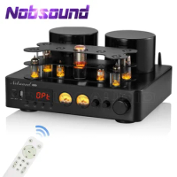 Nobsound HiFi Hybird Stereo Valve Tube Amplifier Bluetooth 5.0 Audio Receiver COAX / OPT Power Amp USB Player
