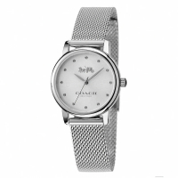 【COACH】時尚米蘭式腕錶-銀色