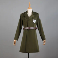 Attack on Titan Eren Levi Cosplay Costume Women Men Shingeki No Kyojin Scouting Legion Soldier Jacket Coat Windbreaker Uniform