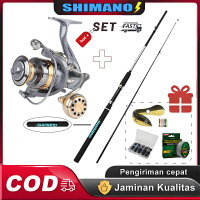 Shimano รอกชิมาโน่ รอกหยดน้ำ รีลปั่น รอกเบส รอกตกปลา โยกโลหะเต็มรูปแบบ รอกสปินนิ่ง เบ็ดตกปลา ชุด