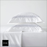 【HOLA】法式孟斐斯埃及棉素色床包雙人白
