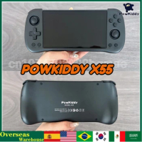 POWKIDDY X55 RGB 20S Retro Handheld Game Console 5.5-inch IPS Screen RK3566 PSP PS2 Game Support Double TF Card Birthday Gift
