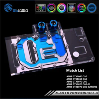 Bykski N-AS1070ICESQUALL-X Full Coverage GPU Water Block For VGA ASUS GTX1060 1070 1070GAMING Graphics Card Heatsink