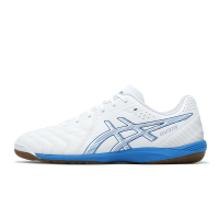 Asics 足球鞋 Calcetto WD 9 2E 男鞋 寬楦 白 藍 抓地 室內足球 運動鞋 亞瑟士  1113A037101