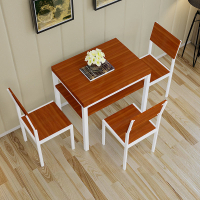 小戶型伸縮折疊餐桌簡易吃飯桌旋轉雙層省空間家用桌椅組合方形