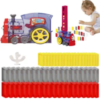 Automatic Domino Train Toy Train Dominoes Set With Colorful Lighting And Sound Domino Rally Electric Train Set Domino Train