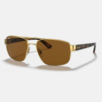 【RAY BAN】RB3663-001/57 方形複合式偏光太陽眼鏡