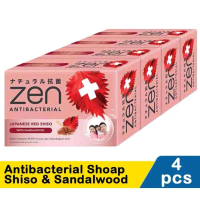Sabun Zen Batang isi 4pcs anti bacterial Soap Shiso & Sandalwood