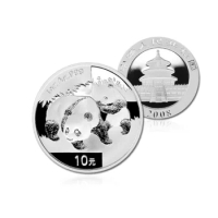 2008 China 1oz Ag.999 Silver Panda 10 YUAN Panda Coin UNC