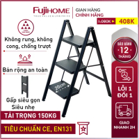 Thang xếp gấp gọn 2 - 4 bậc thép carbon FUJIHOME Nhập Khẩu, thang xếp gọn đa năng thắp nhang