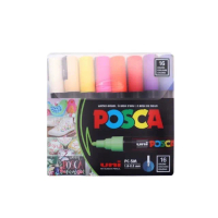 【UNI】POSCA水性麥克筆/丙烯麥克筆基本色/金屬色混16色(PC-5M16C)