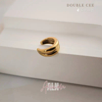 Double Cee ear cuff  (18k+PVD) - Aelin.ALN  ต่างหูแบบหนีบ vintage old money สุดๆ ปรับขนาดได้ค่ะ  #EC