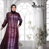 Gamis Aurell etnik Mewah printing