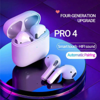 Tai nghe Bluetooth không dây Pro4, tai nghe tích hợp mic, tai nghe nhét tai Inpods cho iPhone và And
