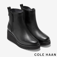 【Cole Haan】ZG CITY WEDGE SIDE ZIP BOOT WP 女靴(經典黑-W28705)