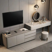 Luxury Modern Dressing Table Mirror Bedroom Console Cabinet Makeup Dressing Table Mobile Coiffeuse De Chambre Hotel Furniture