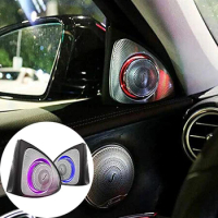 Car Interior 64 Colors Led Ambient Light 3D Rotary Tweeter Speaker For Mercedes-Benz W213 E Calss E200L E300L Accessories