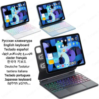 Rainbow Backlight Magic Keyboard 12.9 for iPad Pro 12 9 Cases 2022-2018 for Funda iPad Pro 12’9 Case Cover with Keyboard Folio