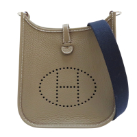 【二手名牌BRAND OFF】HERMES 愛馬仕 大象灰 Taurillon牛皮 Evelyne 16 肩背包 W刻