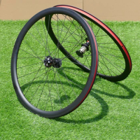 Clincher Wheelset 38mm Full Carbon 700C Road Cyclocross Bike Wheelset for Disc Brake Thru Axle Front 110*12mm &amp; Rear 148*12mm