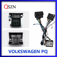 QSZN Canbus Box VW-RZ-08 For Volkswagen PQ Car Radio Android With Wiring Harness Power Cable