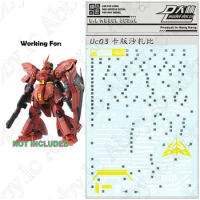 for MG 1/100 Sazabi ver ka D.L Model Master Water Slide pre-cut Caution Warning Details Add-on Decal