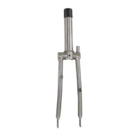 Folding Bike Front Fork with C Brake, Titanium Alloy, 16 Inch, Suitable for Collapsible Bicycle
