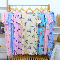 Dress pattern plaid cartoon cute daster anak anti gerah