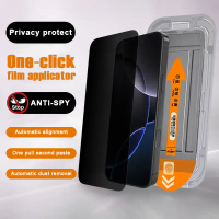 Untuk OPPO, perlindungan privasi kabin bebas debu kaca tempered anti-intip one-click film applicator