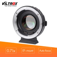 VILTROX Mount Adapter EF-M2 Automatic focus 0.71x for Canon EF-mount Series lens to be used on M43 Camera