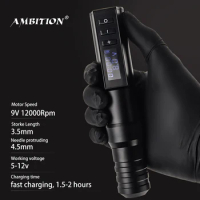 T-Rex Ambition Professional Wireless Tattoo Machine Kit Pen With Portable Power Coreless Motor Digital LED Display For Body Art