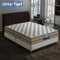 【Sleep tight】二線高蓬度/蠶絲/乳膠/舒柔布/蜂巢式獨立筒床墊(麵包床)(奢華型)-3.5尺單人單大床墊