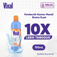 Vixal Pembersih Porselen & Kamar Mandi HCl Anti Kerak Bandel Ekstra Kuat 750 mL