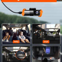 Vantrue N5 4 Channel WiFi 360° All Sides Dash Cam, STARVIS 2 IR Night Vision, 2.7K+1080P*3 Front Rear Inside Dashcam