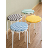 圓形餐椅坐墊家用海綿凳子小圓凳通用墊子學生墊加厚圓墊套罩椅套