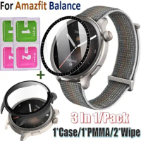 Smart Bracelet Watch Frame Bezel for Huami Amazfit Balance Cover Protective Case for Amazfit Balance Screen PMMA Glass Film