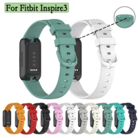 Sport Band For Fitbit Inspire 3 Rubber Strap High Quality Soft Silicone Watchband Bracelet Adjustabl