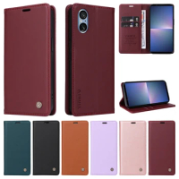 Flip Leather Wallet Case For Sony Xperia 5 V 1 iii 10 IV Book Stand Card Slots Protect Cover Coque