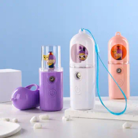 Hydration Nebulizer USB Charge with Strap Holder Animal Hydrating Mist Facial Humidifier Nano Spray Apparatus Nano Mist Sprayer