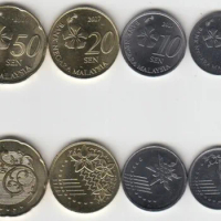 Malaysia 5+10+20+50 Sen Set 4PCS Coins