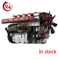 14cc Inline Four Cylinder Engine Model FS-L400 Assembly Kit for 1:8 1:10 1:12 RC Car and Boat Science Physics Toys Finished Kit