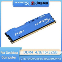 Kingston DDR4 4GB 8GB 16GB KIT 3600MHz 3200MHz 2666MHz 2400MHz 2133MHz DIMM PC4-25600 21300 1.2V 288Pin Desktop Memoria Ram ddr4