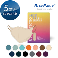 【藍鷹牌】N95立體型成人醫用口罩 五層防護 50片x5盒